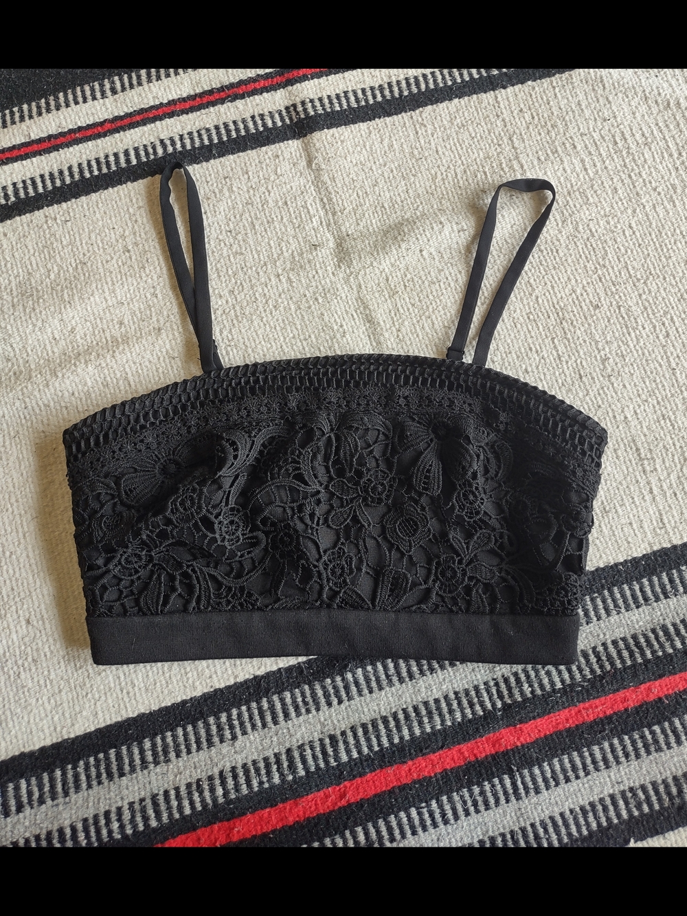 Forever 21 Black Floral Lace Bralette